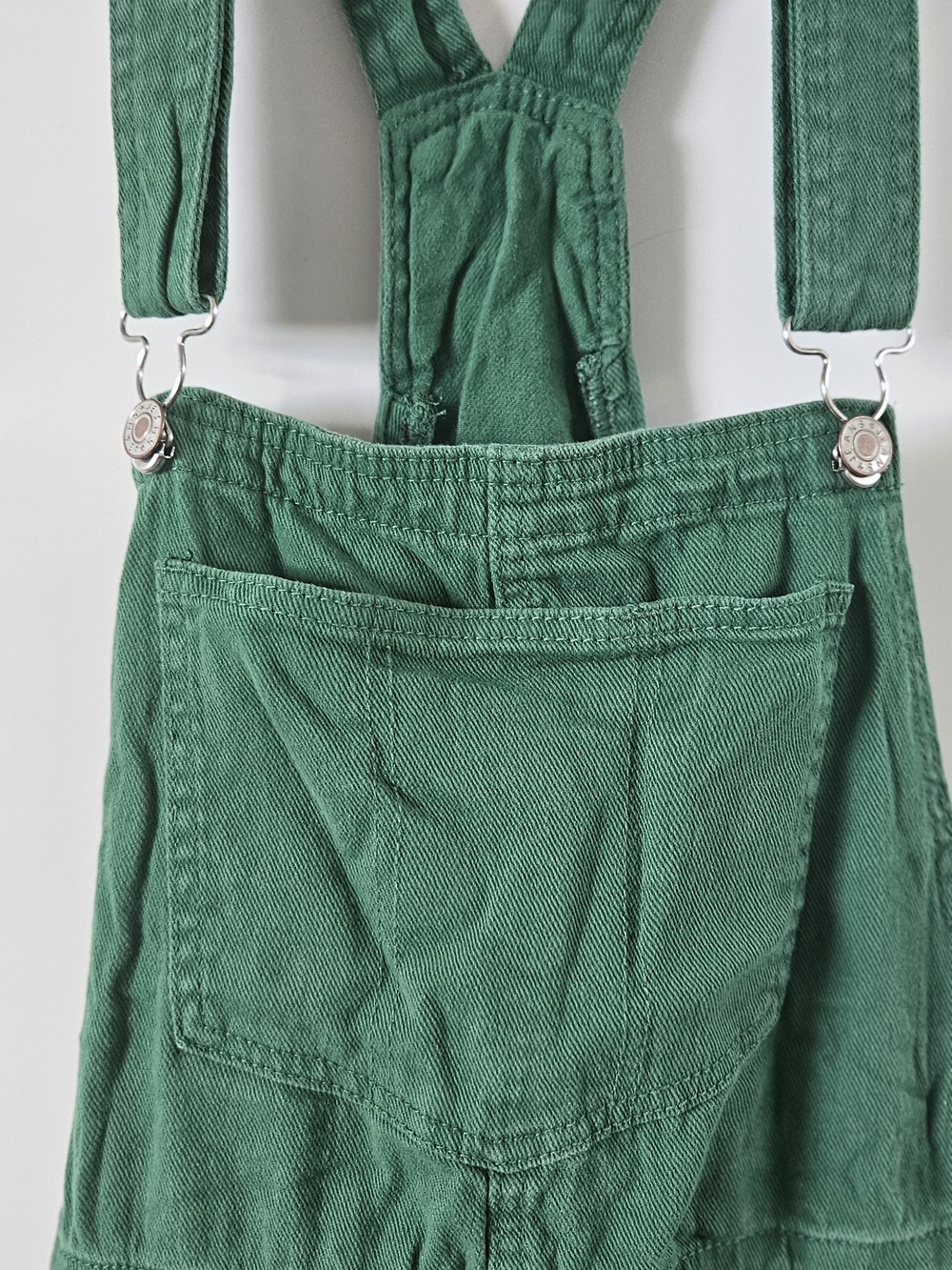 GRAPENT Green Denim Stretch Overalls with Front Pocket. SIZE LARGE - Picture 13 of 13